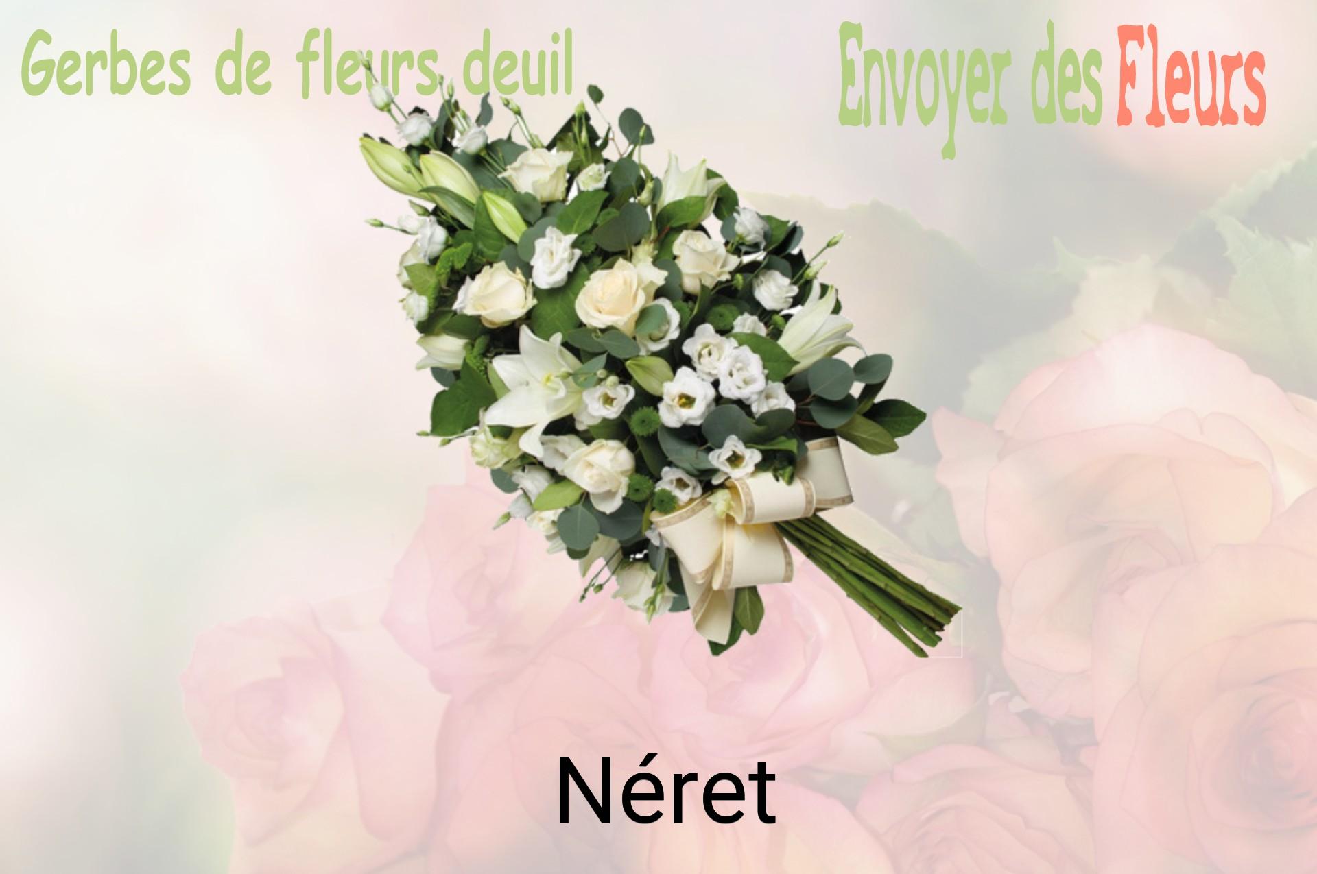 Gerbe de fleurs de deuil livrée à Néret